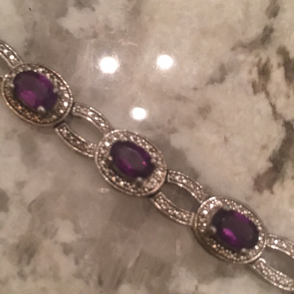 Purple and diamond bracelet - Picture 6 of 6